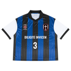 Unisex Boxy Striped Collared Soccer Jersey