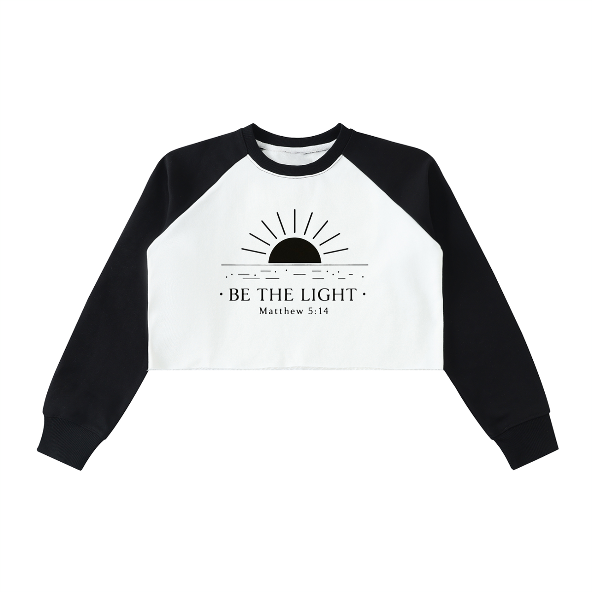 Be The Light - Cropped Raglan Crewneck