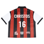 Unisex Boxy Striped Collared Soccer Jersey