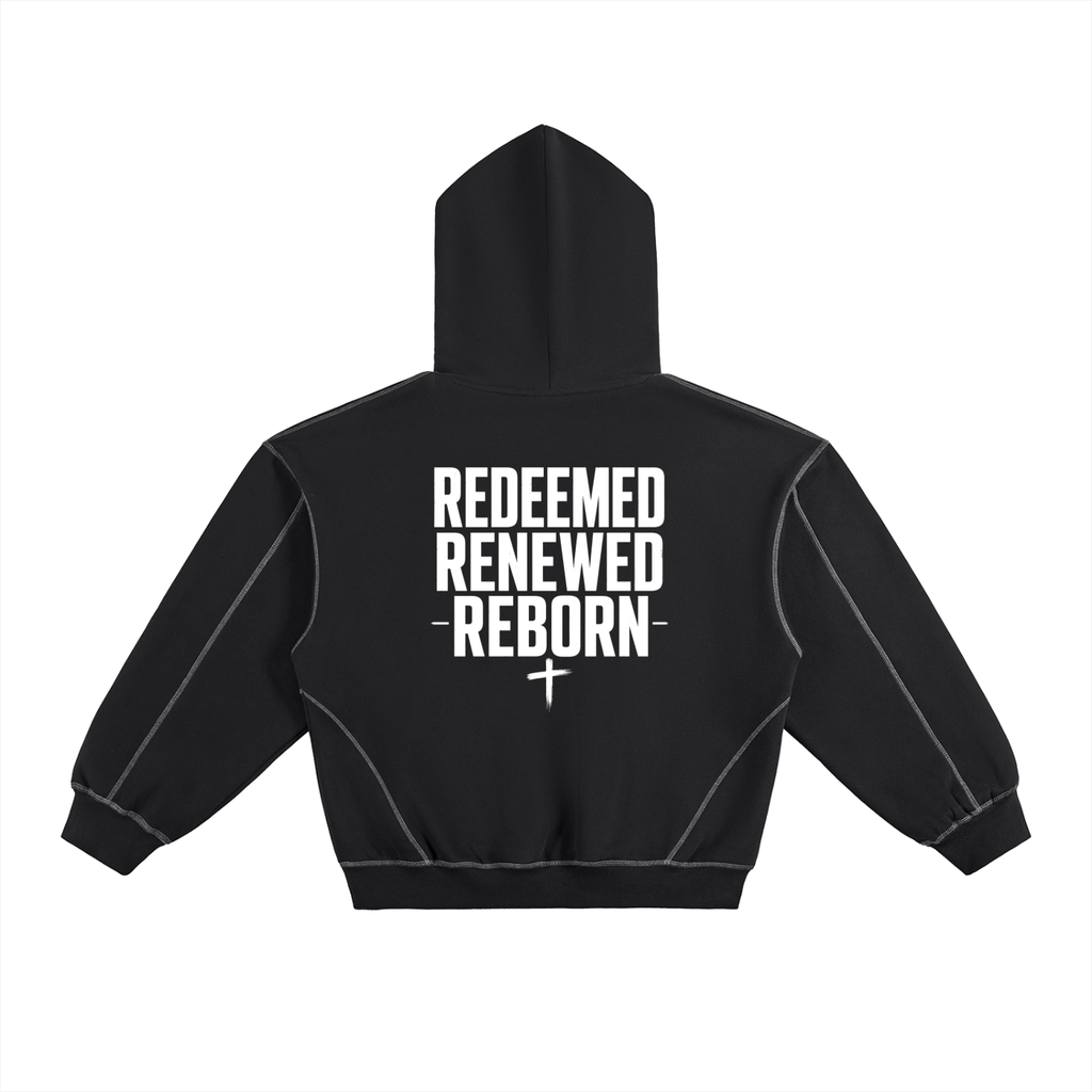 Chosen Renewal - Black Contrast Stitch Hoodie