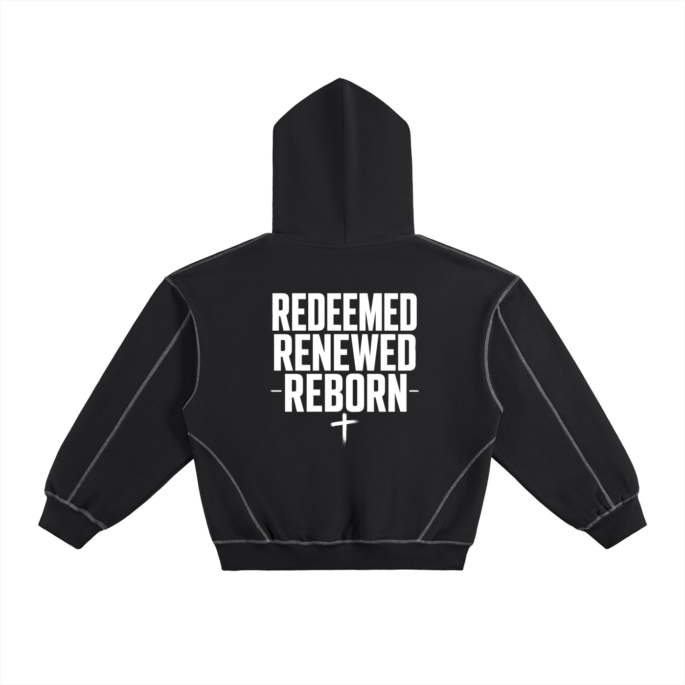 Chosen Renewal - Black Contrast Stitch Hoodie