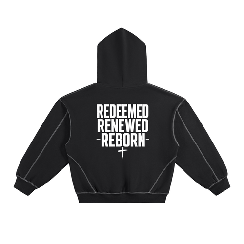 Chosen Renewal - Black Contrast Stitch Hoodie