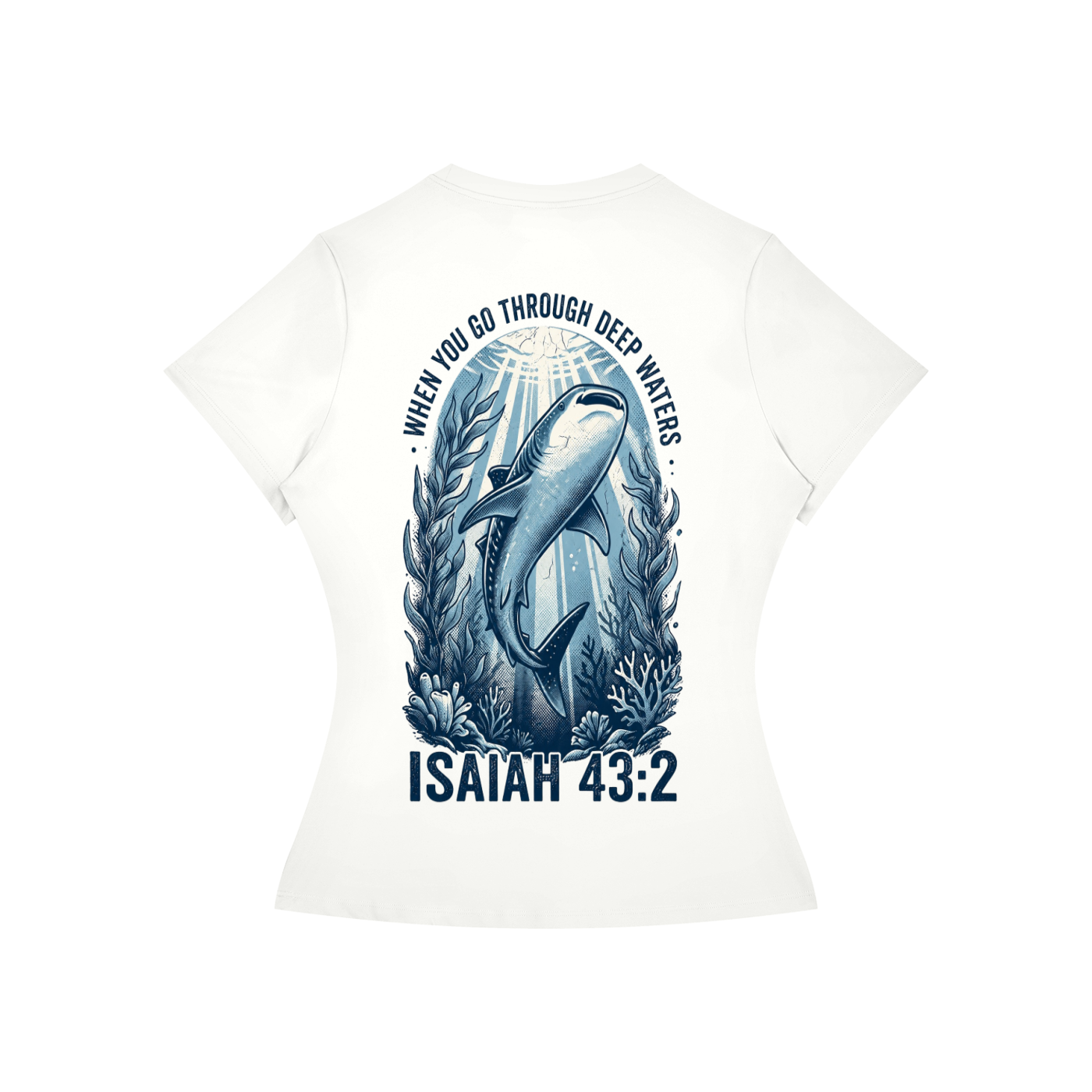 Deep Waters - Sky Blue Fitted Tee
