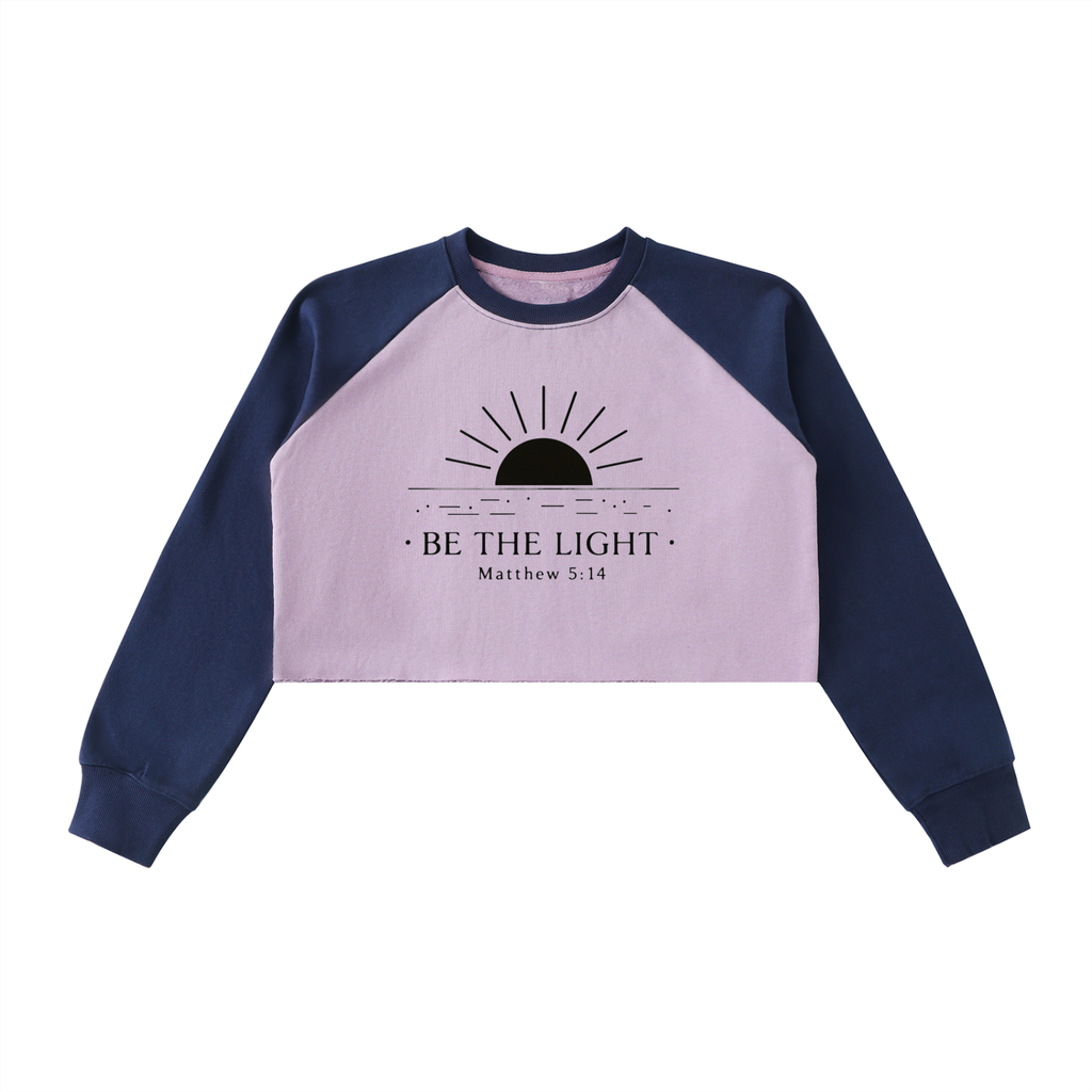 Be The Light - Cropped Raglan Crewneck