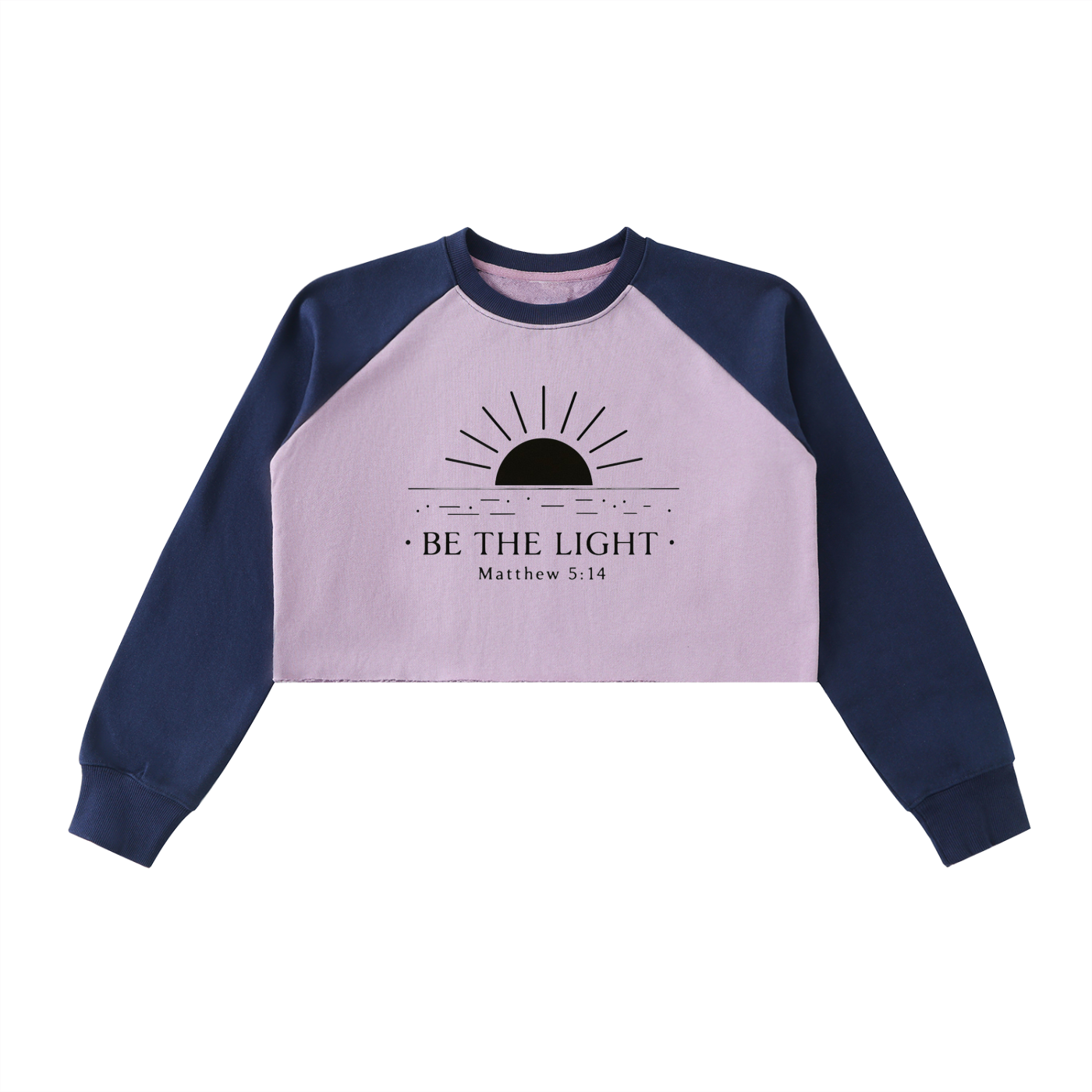 Be The Light - Cropped Raglan Crewneck