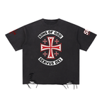 Servus Dei - Distressed Black Graphic T-Shirt