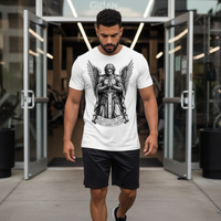 Load image into Gallery viewer, Michael the Archangel T-Shirt - Psalm 91:10 "He Shall Give His Angels Charge Over Thee"