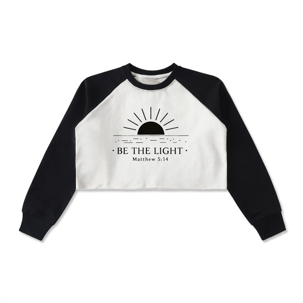 Be The Light - Cropped Raglan Crewneck