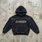 Chosen Renewal - Black Contrast Stitch Hoodie
