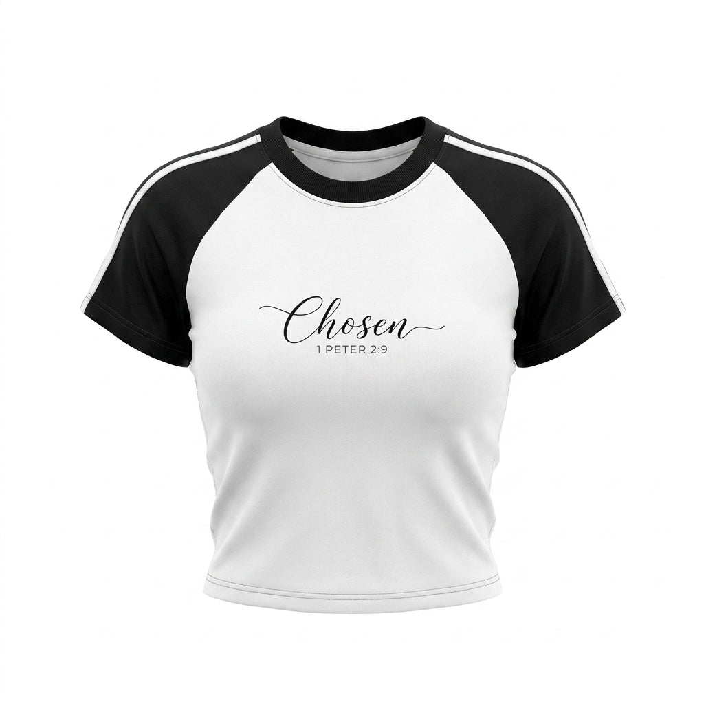 Chosen Grace - Black and White Women’s Baby Tee