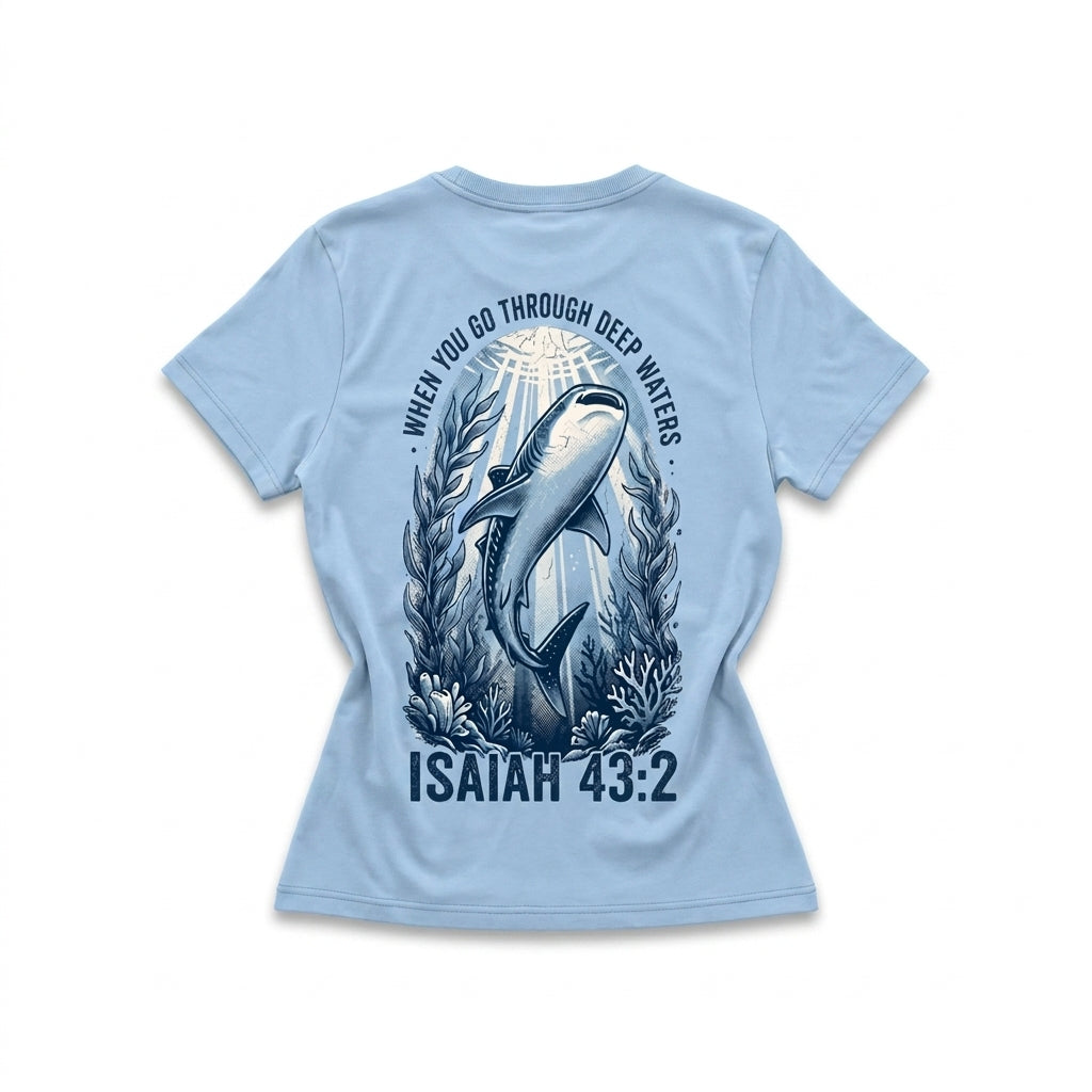 Deep Waters - Sky Blue Fitted Tee