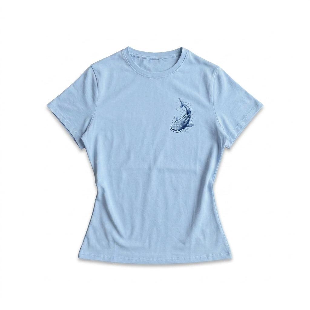 Deep Waters - Sky Blue Fitted Tee