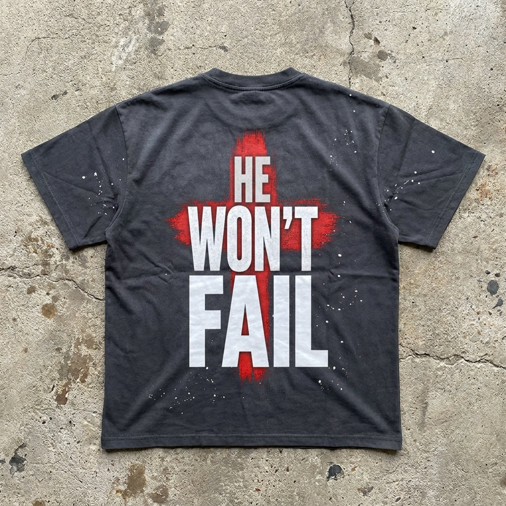 Steadfast - Vintage Charcoal Heavyweight Tee