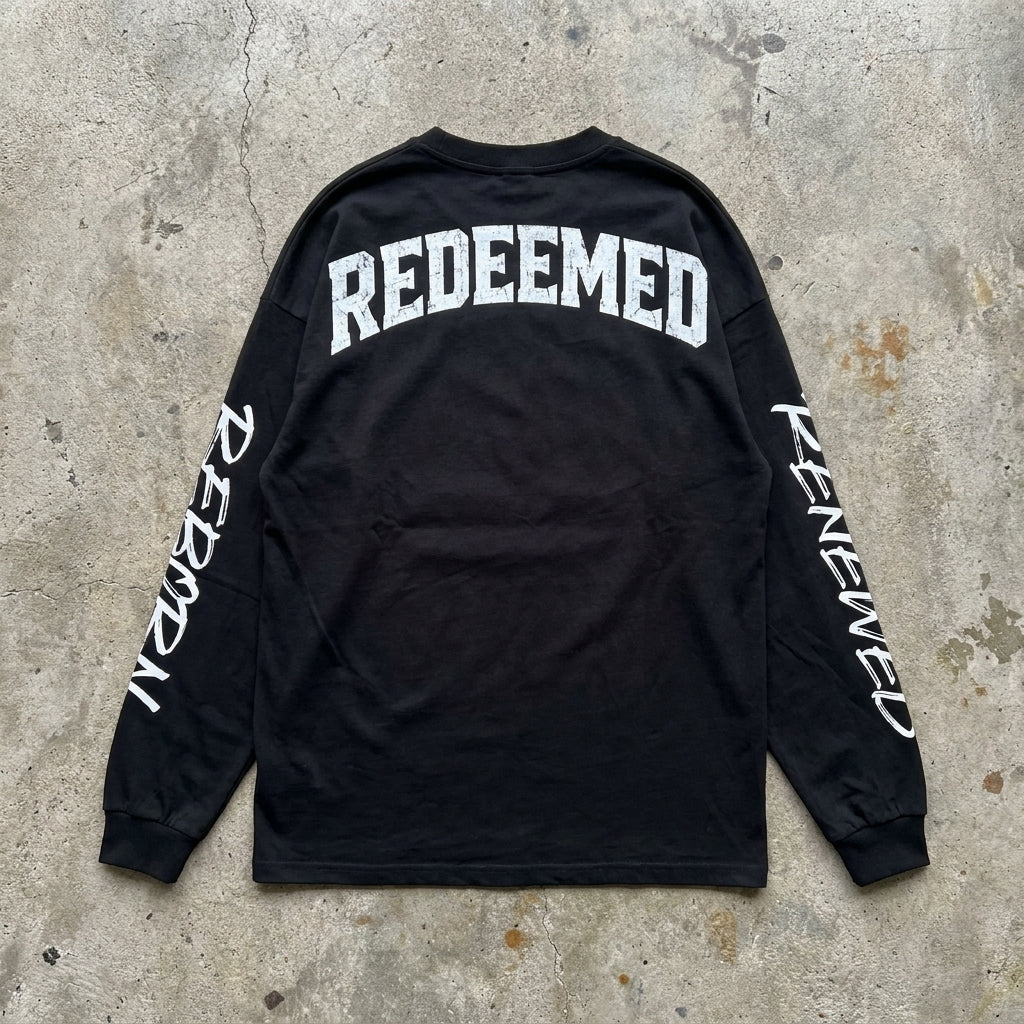Redeemed Cross - Washed Black Long Sleeve