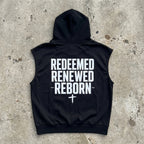 Redeemed - Sleeveless Mesh Hoodie