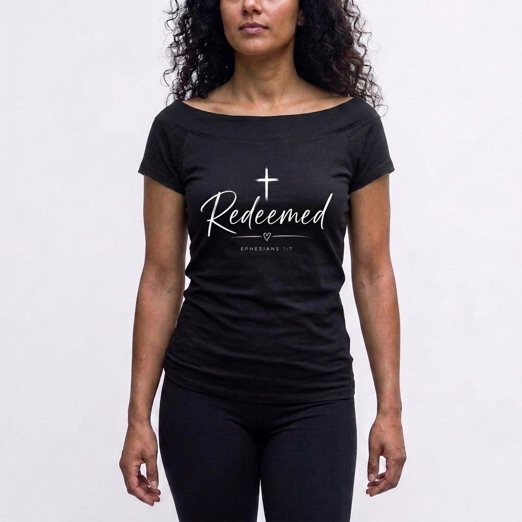 Redeemed - Fitted Off-Shoulder Tee
