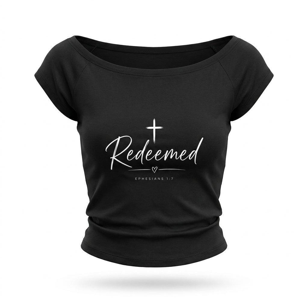 Redeemed - Fitted Off-Shoulder Tee
