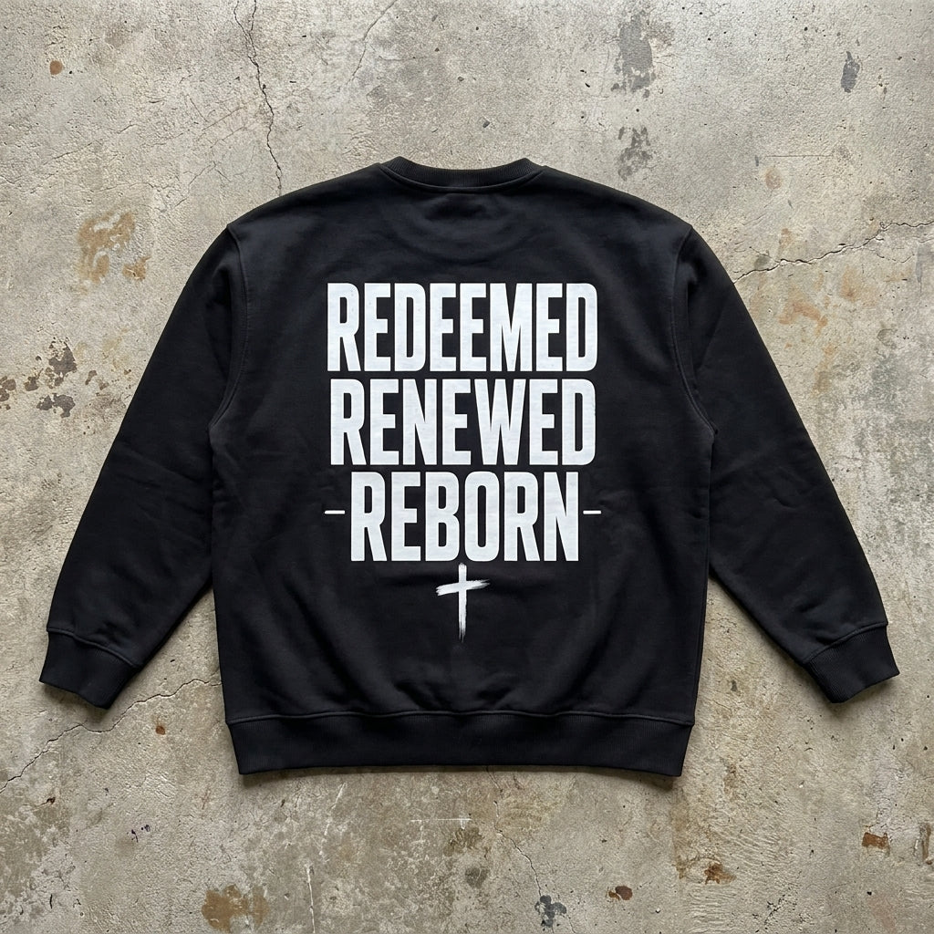 Redeemed Renewed Reborn Crewneck