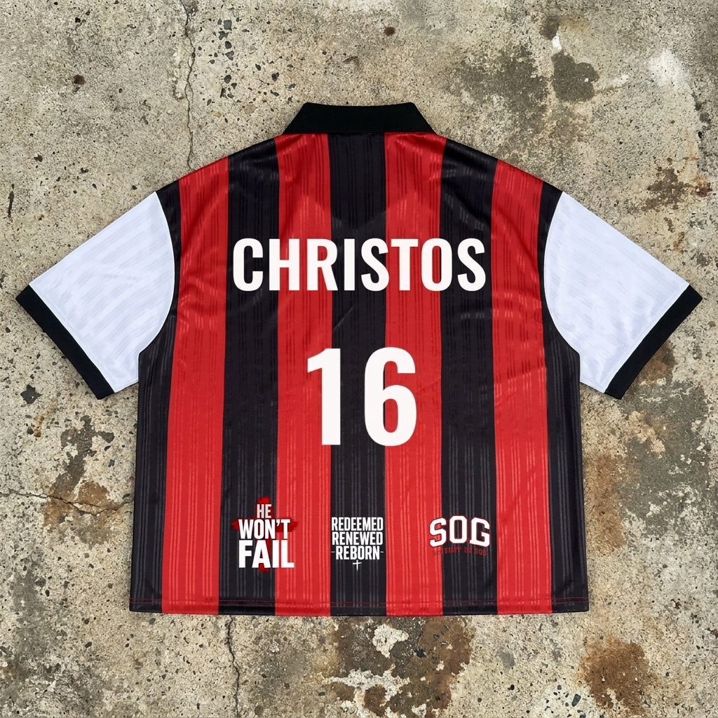 Christos FC - Red Stripe Soccer Jersey