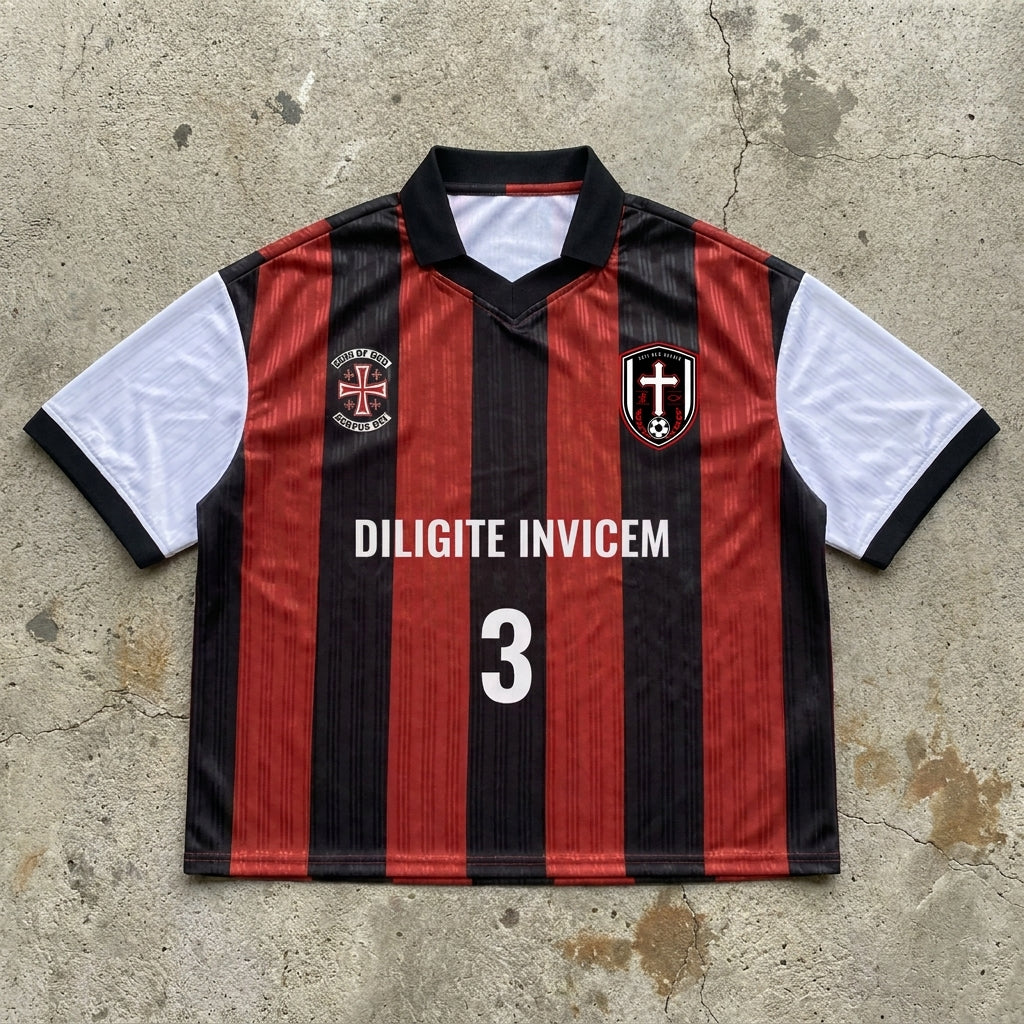 Christos FC - Red Stripe Soccer Jersey