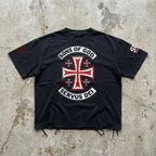 Servus Dei - Distressed Black Graphic T-Shirt