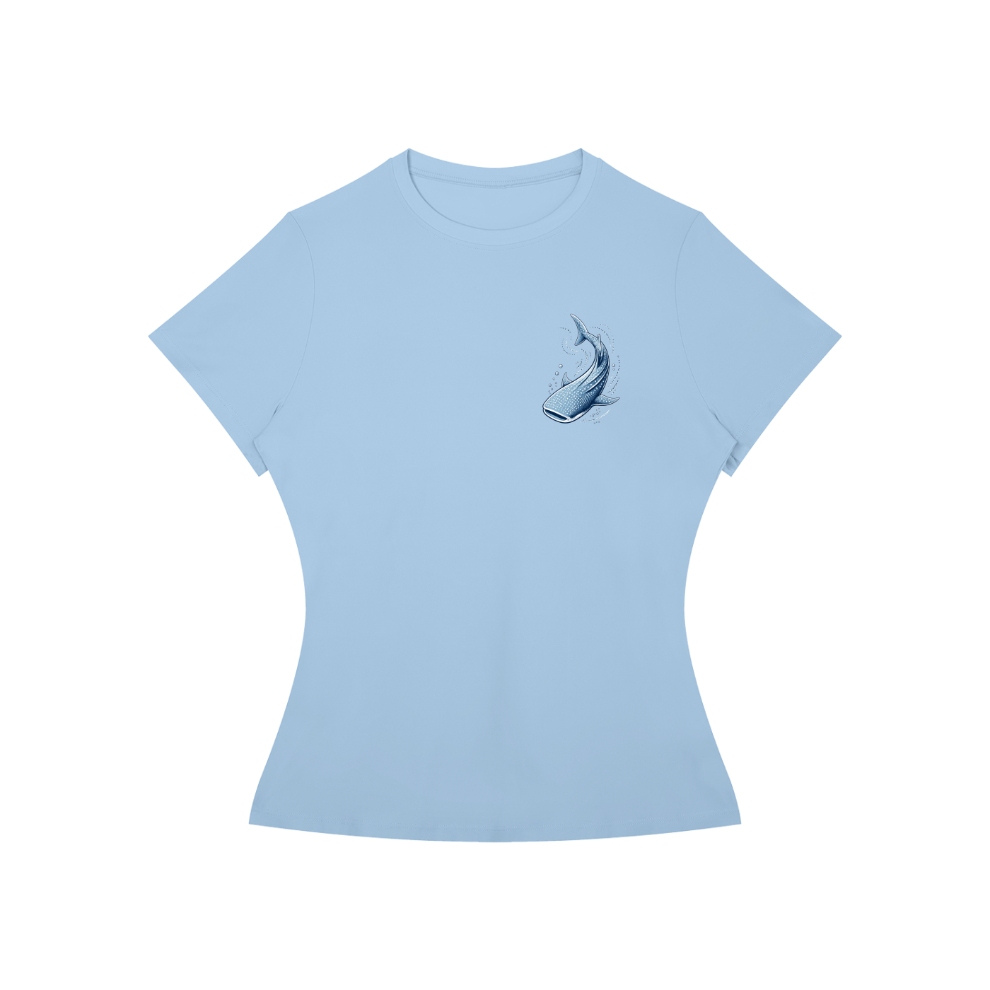 Deep Waters - Sky Blue Fitted Tee
