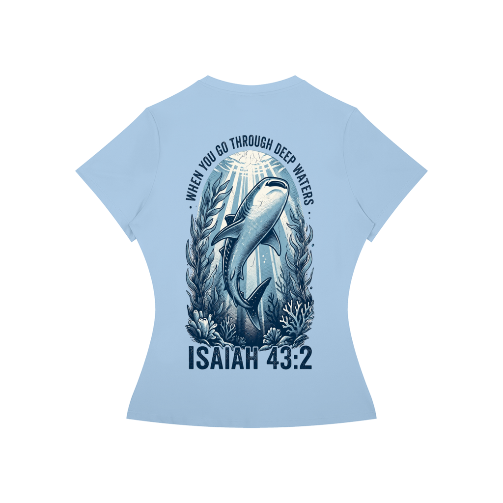Deep Waters - Sky Blue Fitted Tee
