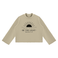 Be The Light - Cropped Mock-Neck Sweatshirt