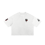 The Way - Distressed White Crop Tee