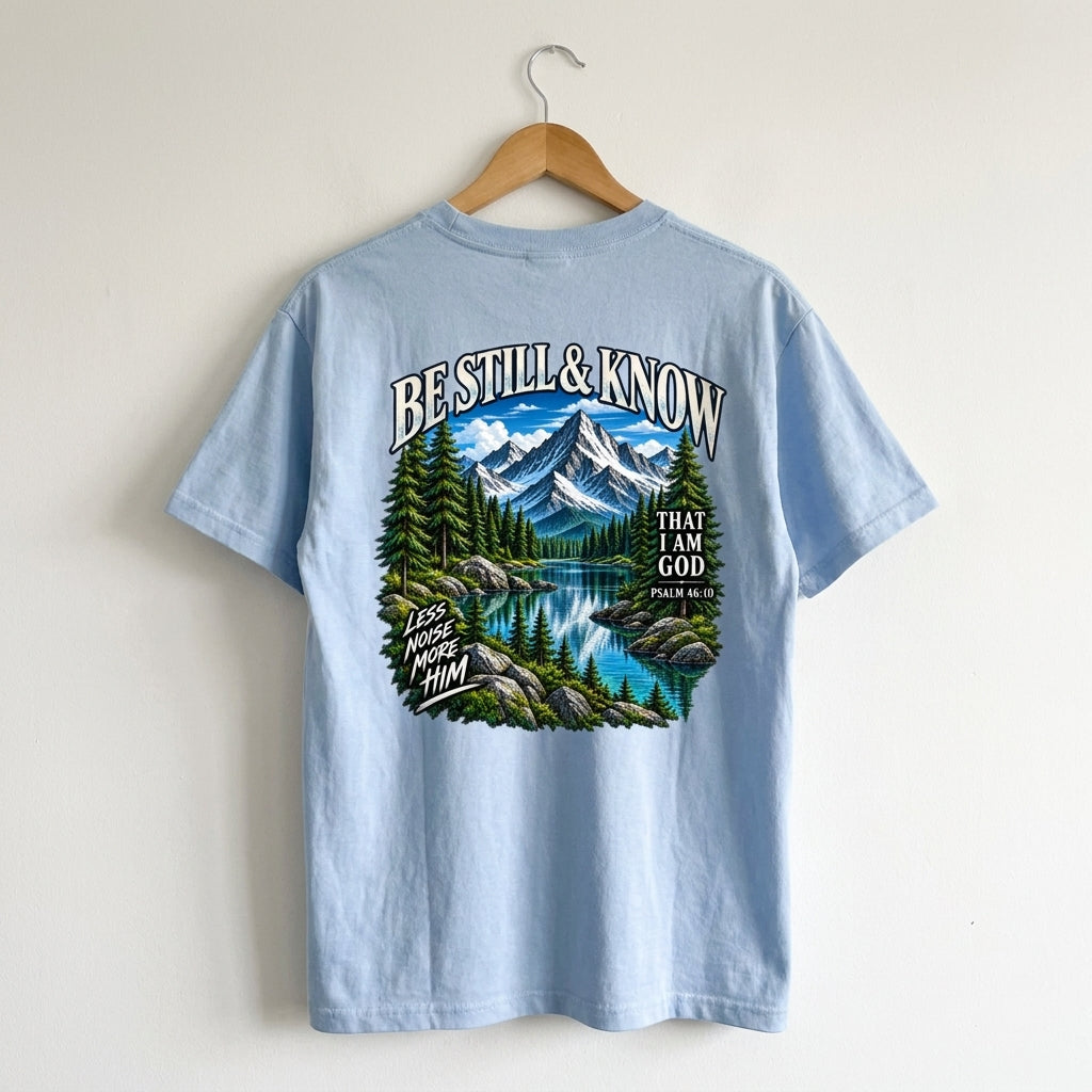 Be Still - Light Blue Graphic Tee