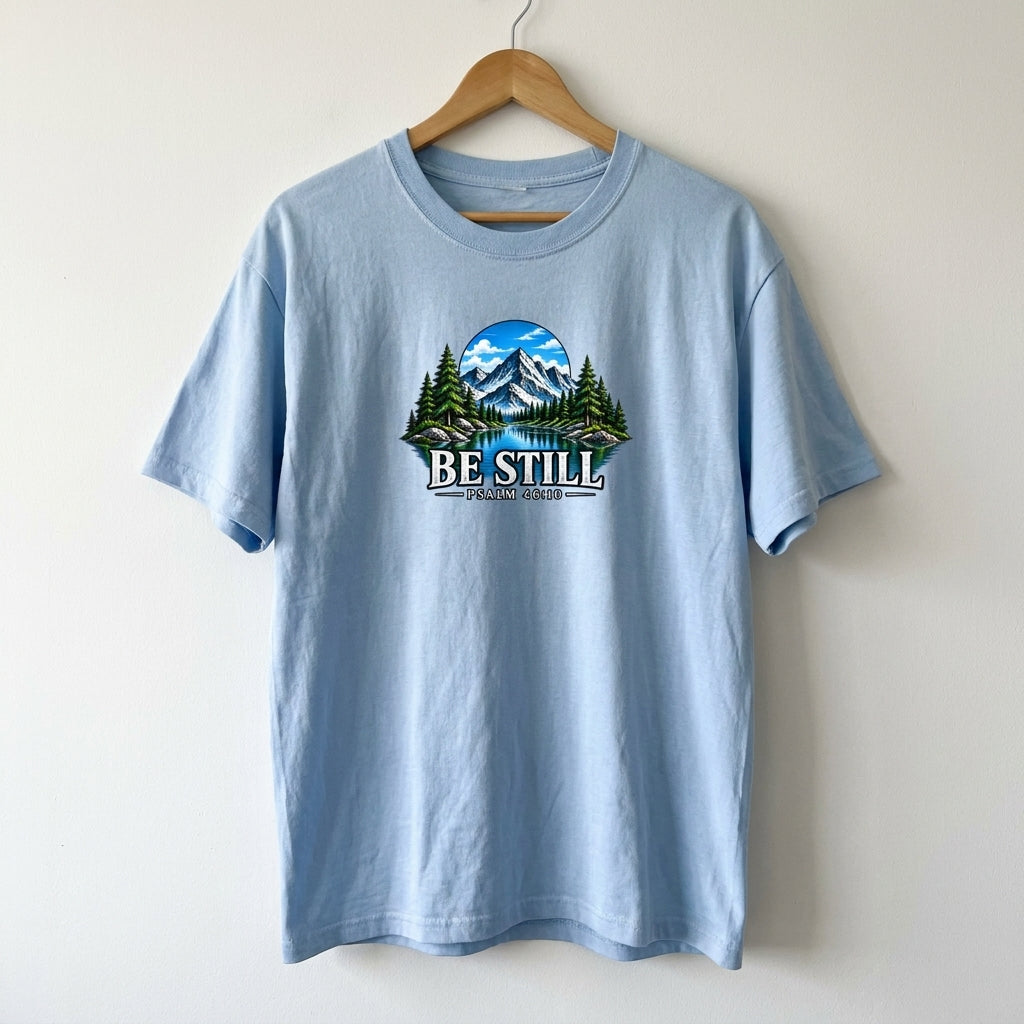 Be Still - Light Blue Graphic Tee