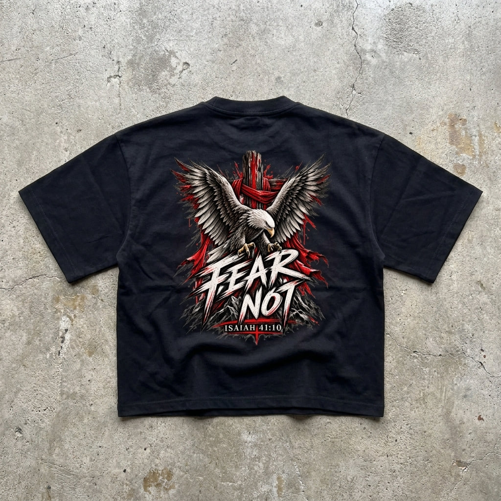 Fear Not - Washed Black Tee