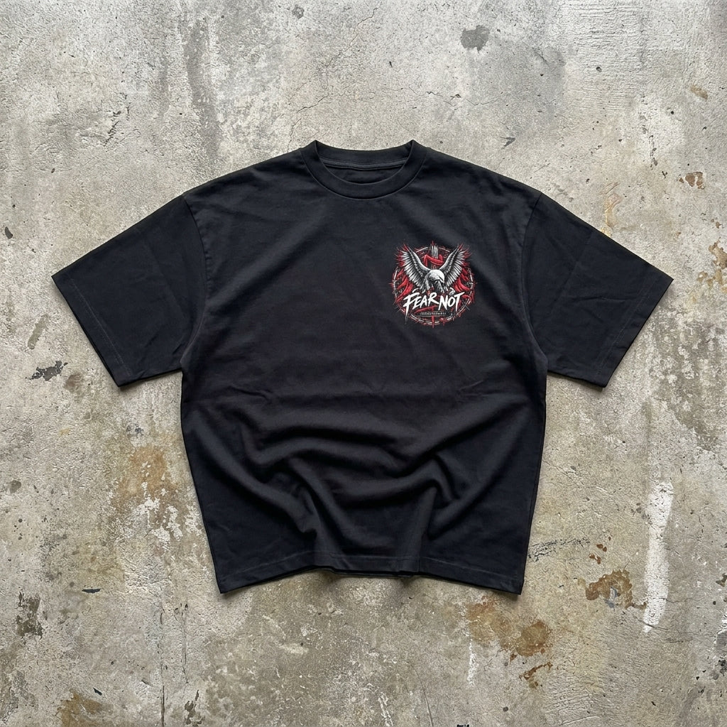 Fear Not - Washed Black Tee