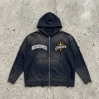 Redeemed Chosen - Washed Black Zip Hoodie