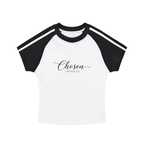 Chosen Grace - Black and White Women’s Baby Tee