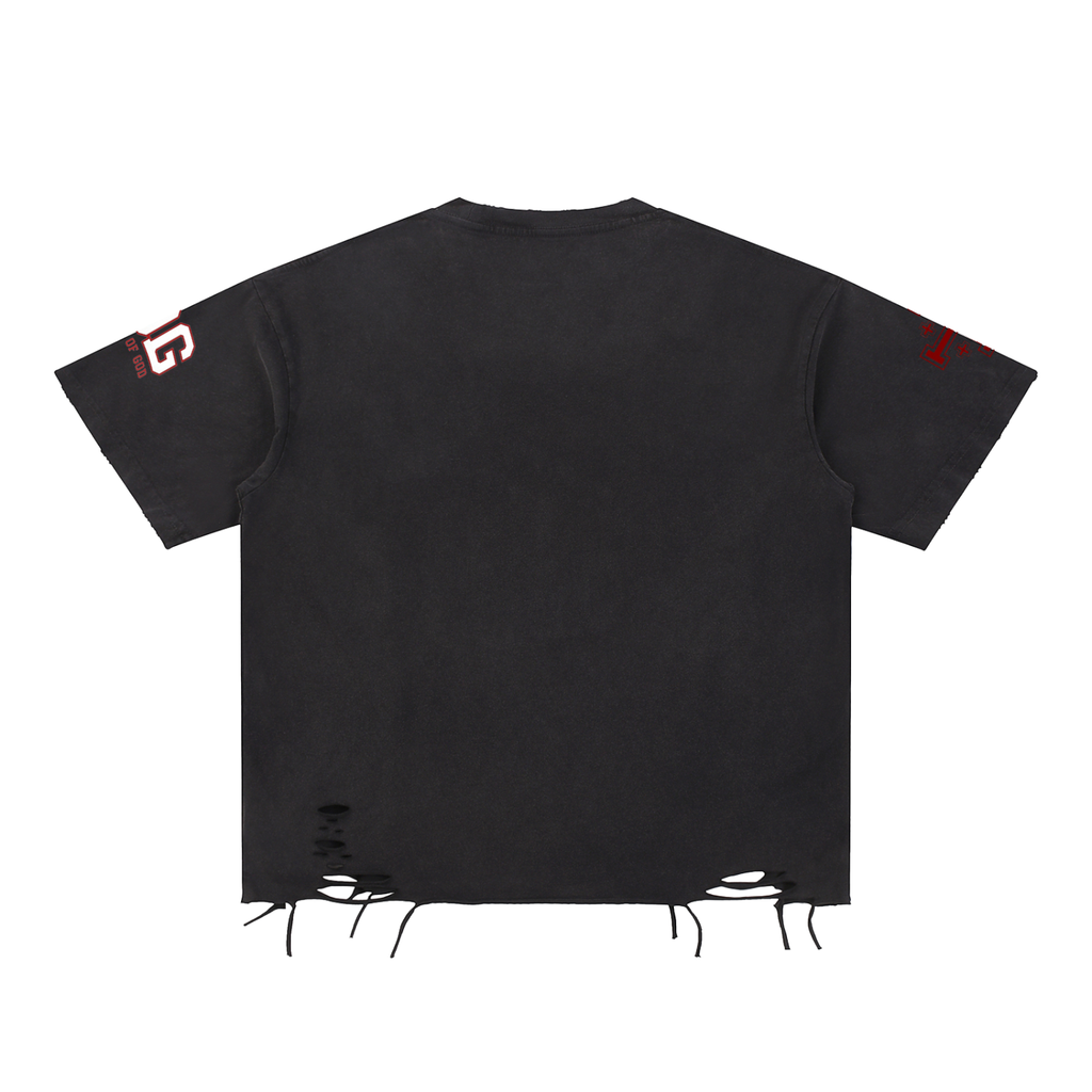 Servus Dei - Distressed Black Graphic T-Shirt