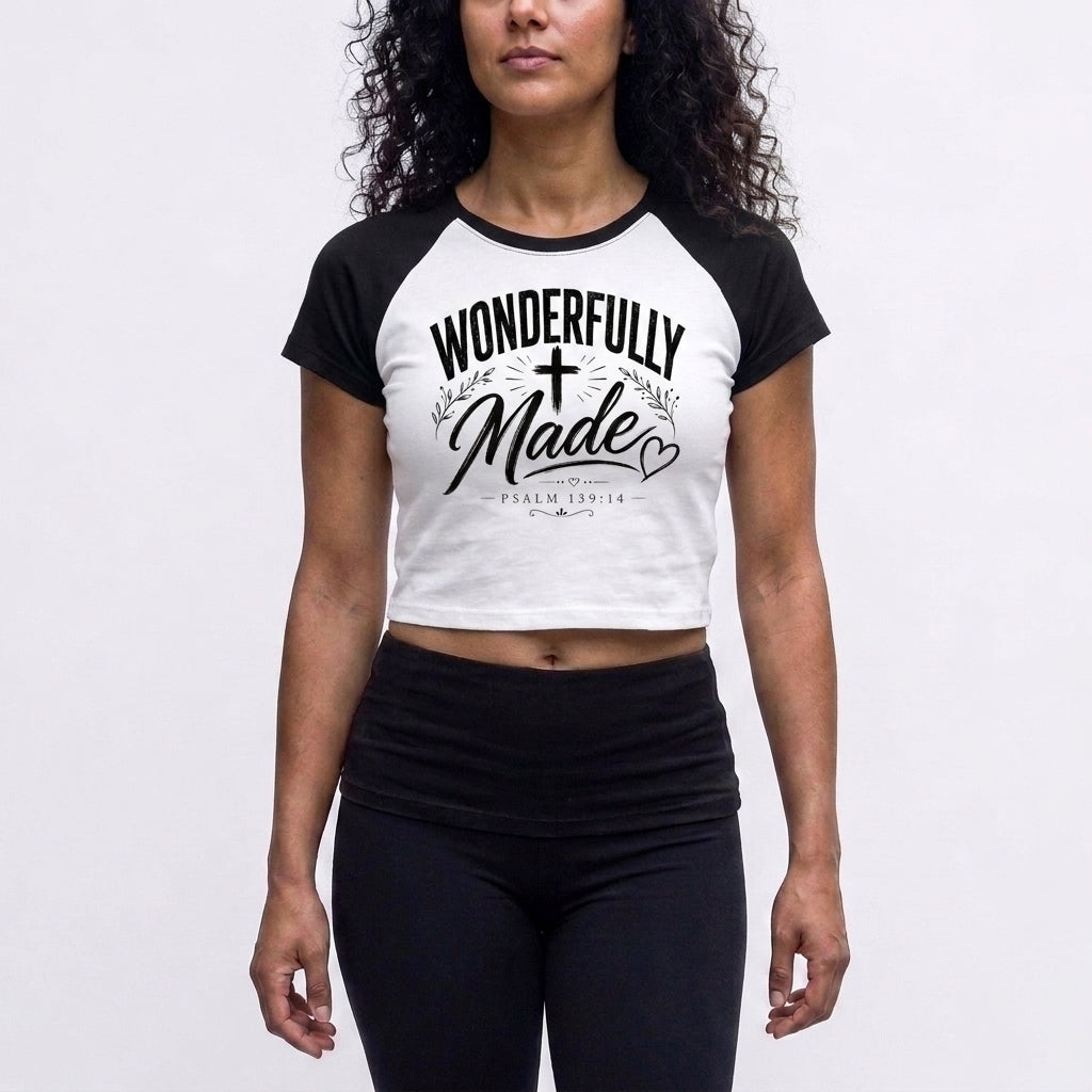 Wonderfully Made - Cropped Raglan Tee
