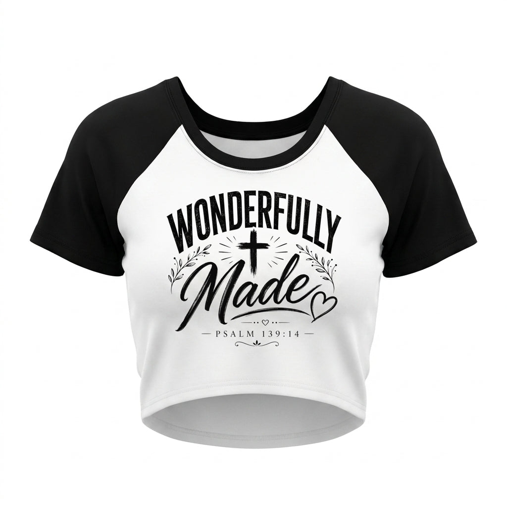 Wonderfully Made - Cropped Raglan Tee